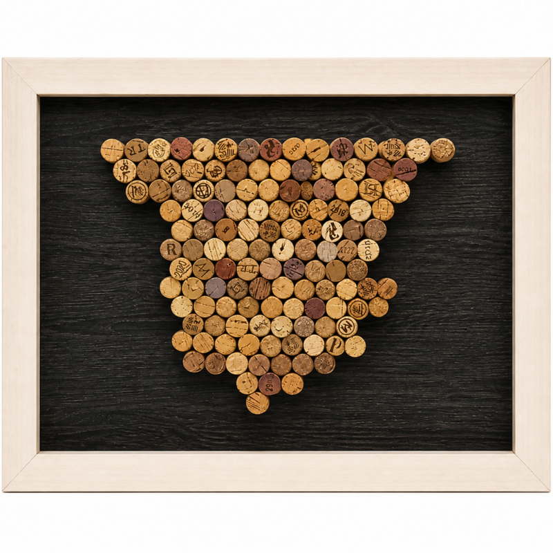 Cuadro Artesanal Mapa de España con tapones de vino